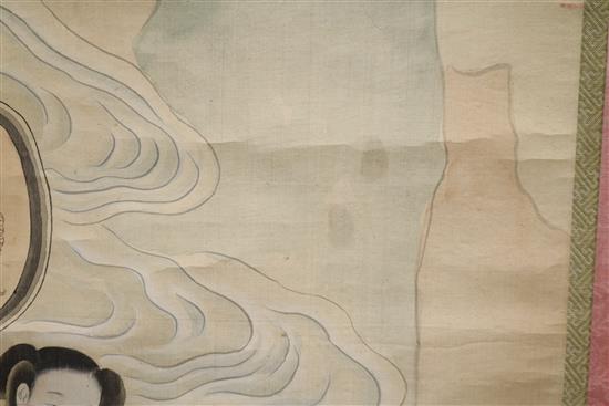 Two Chinese scroll paintings after Gai Qi, late Qing dynasty